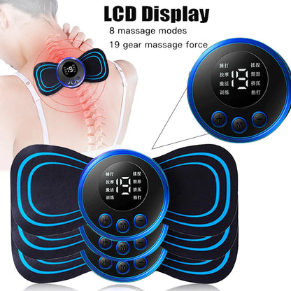 Masajeador Cervical EMS - 8 Modos de Relajación y Alivio del Dolor | Pantalla LCD y Estimulación Muscular